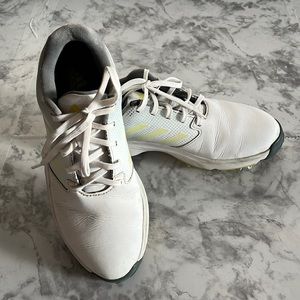 ADIDAS Women’s Golf Shoes With Cleats EVN791001 Size 6 Yellow/Gray/White EUC